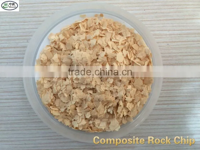 Colorful Composite/Natural Rock chips polymar flakes for granite and marble stone effect coating