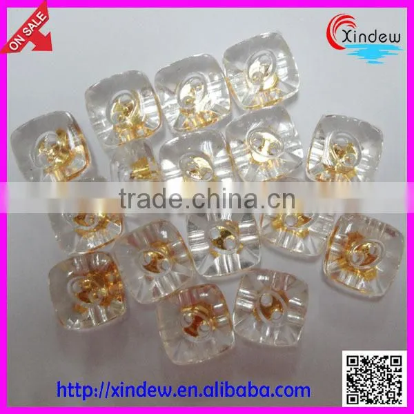Fashion design leopard plating acrylic bottons/plating buttons/two holes button