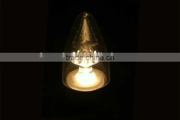 C37 DIM 500LM 6W 50WE E27 CHANDELIER TRANSPARENTS BULB WITH UL TECHNOLOGY