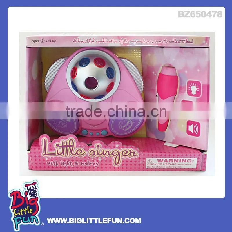 Mini kids toy microphone with light