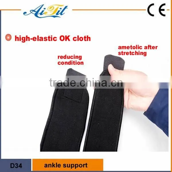 Elastic neoprene magnetic far-infrared self-heating ankle support for pain relief