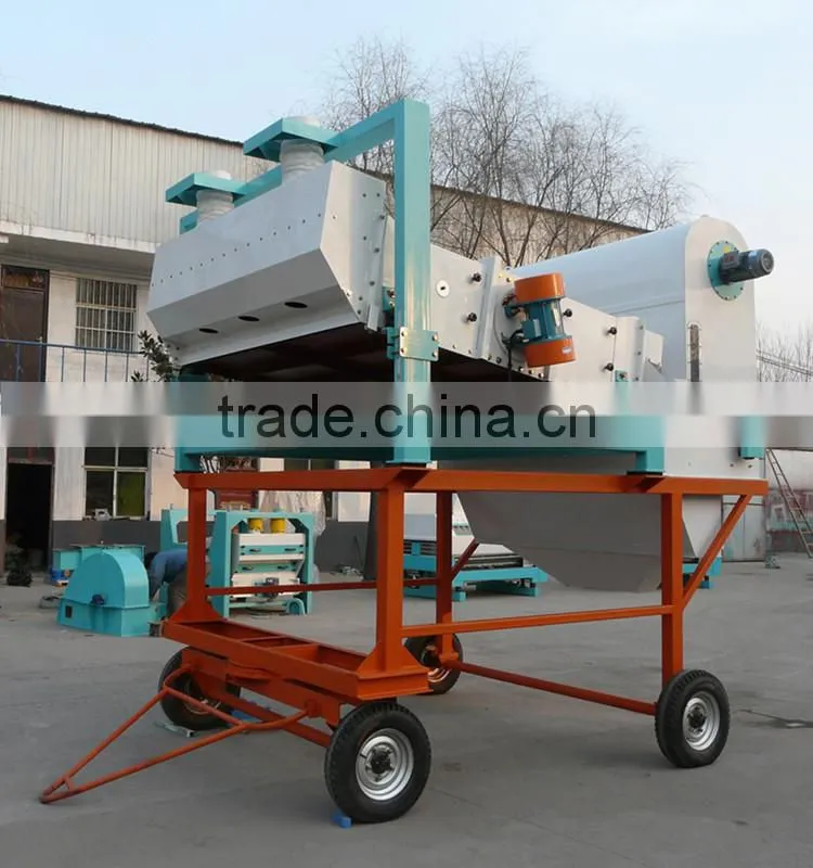High efficiency cheap movable vibrating sieve with air separator for sale