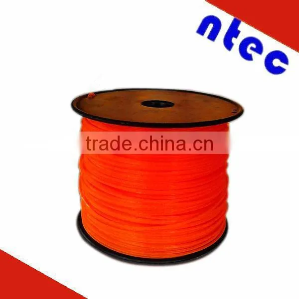 2.4mm*87m orange color grass trimmer line in garden tools