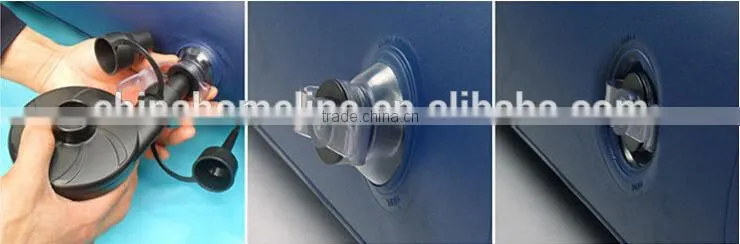 inflatable flocked pvc air mattress bed MAT00010