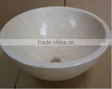 Polished Beige Marble Glass Wash Basin Price