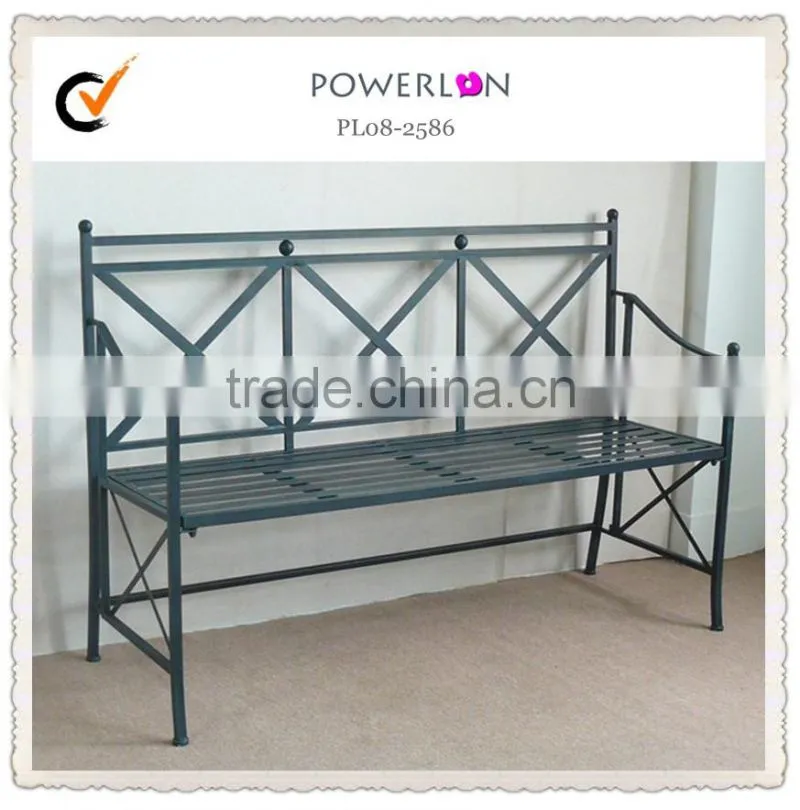 Metal frame modern restaurant booth seating for three