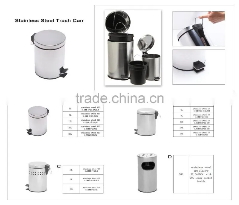 Innovation! Outdoor STORE MORE Stainless Steel Trash Can