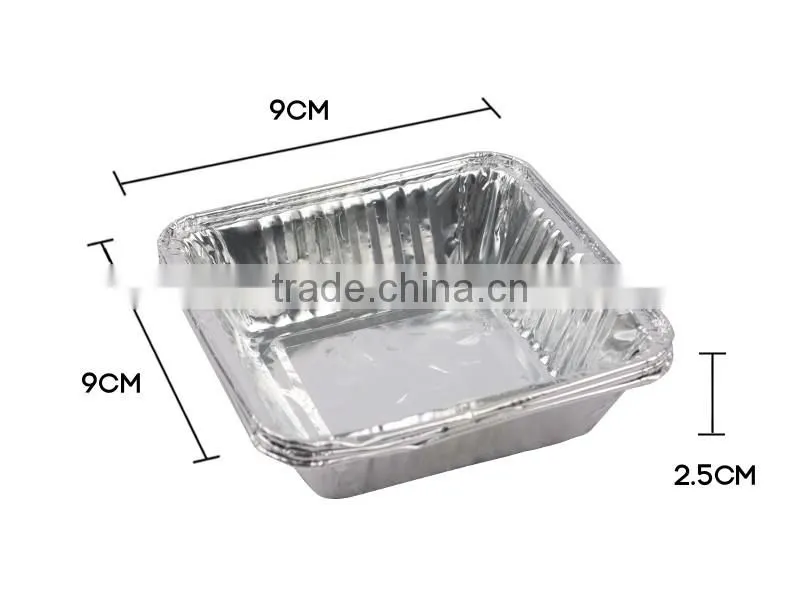 rectangle disposable foil container type aluminum foil plate for food cooking for take away