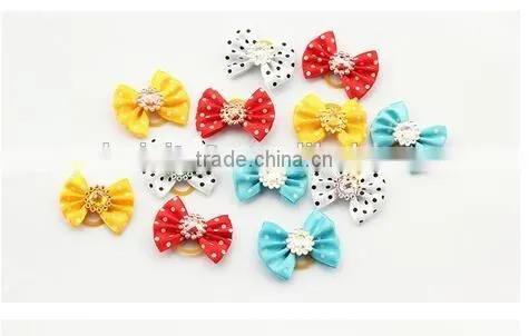 CY197 Handmade Pet Grooming Accessories Products Dog Bow Hair Little Flower Bows For Dogs Charms Gift