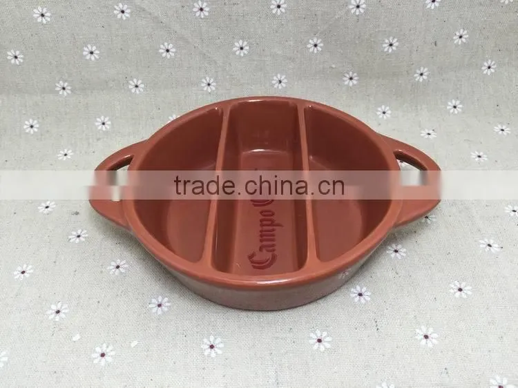 2015 high quality chinese grids plate ceramic Meat Plate