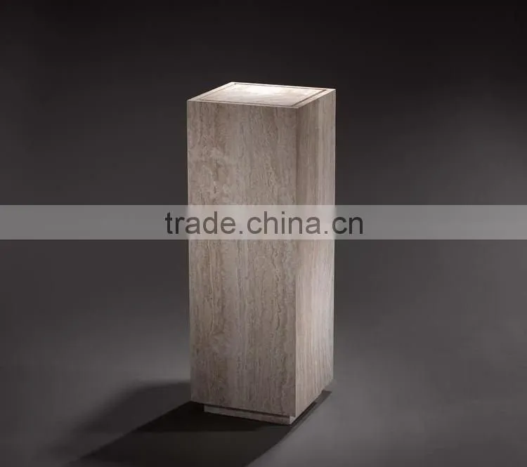 modern white travertine marble flower stand for sale