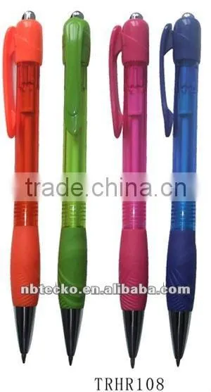 Plastic pen with beautiful chip for promotional