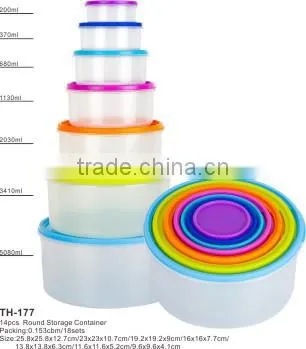 5pcs as a set square food container PP plastic storage box