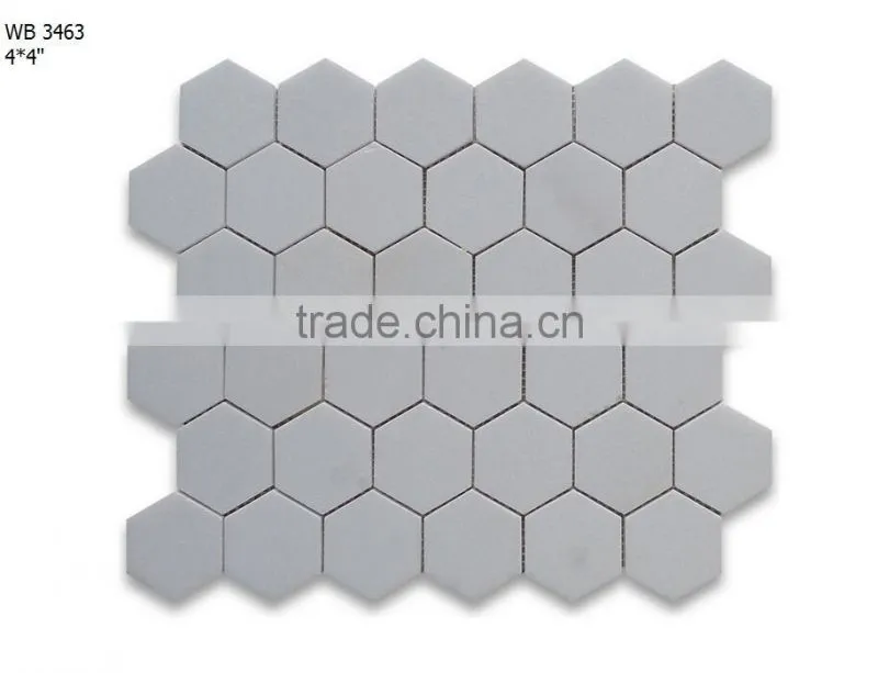 kitchen backsplash Handmade light grey Concrete Hexagon Tiles