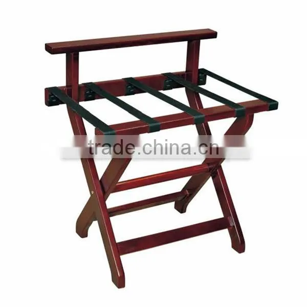 hotel room folding wooden luggage rack 2 color red and white