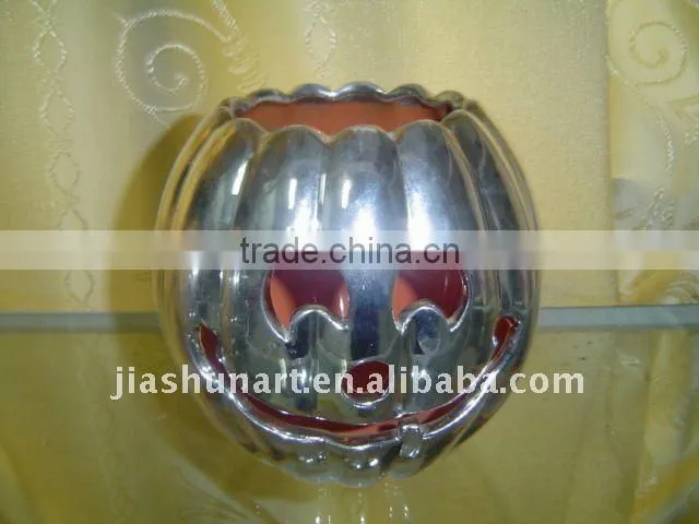 Electroplating pumpkin candle stick