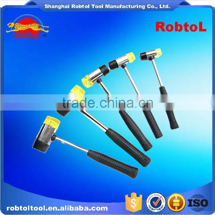 40mm rubber hammer double face two way mallet plastic nylon head