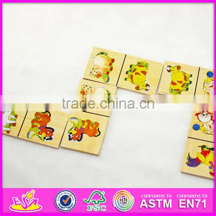 2016 top fashion educational wooden kids domino toy WJ278168