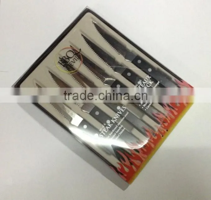 6pcs steak knife BBQ devil