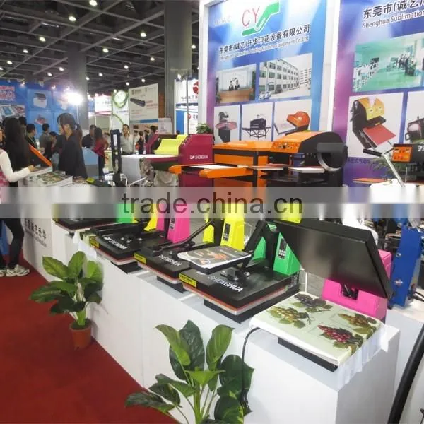 Fast printing speed tshirt printing machine heat transfer press machine with four stations