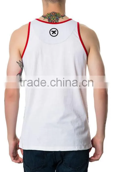 Wholesale Floral Printing Mens Custom Tank Top