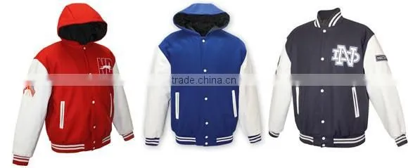 Cheap custom pink varsity jackets, wholesale satin baseball jackets, hooded jackets made in China