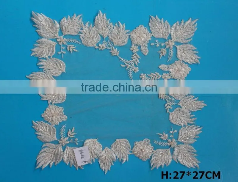 cheap wedding embroidered table overlays beaded table cloth