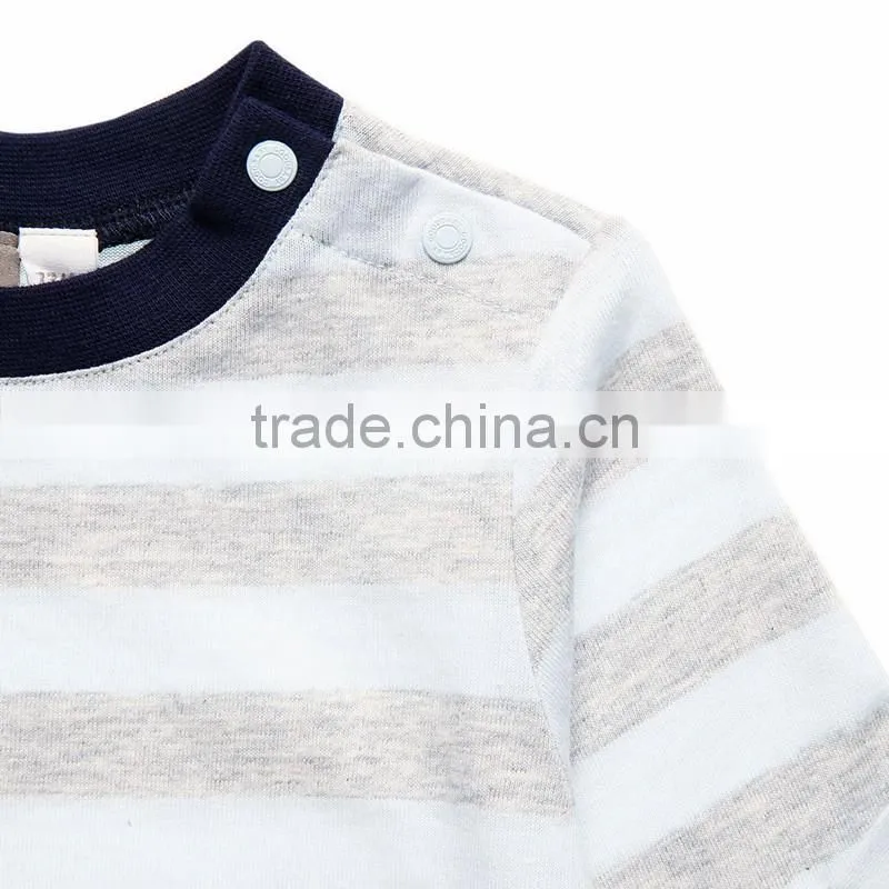 Open shoulder organic cotton baby boy t shirt
