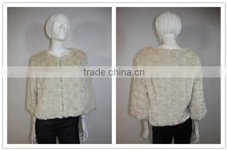 2014 european fashion winter coats fake fur coats for women in Russia Market