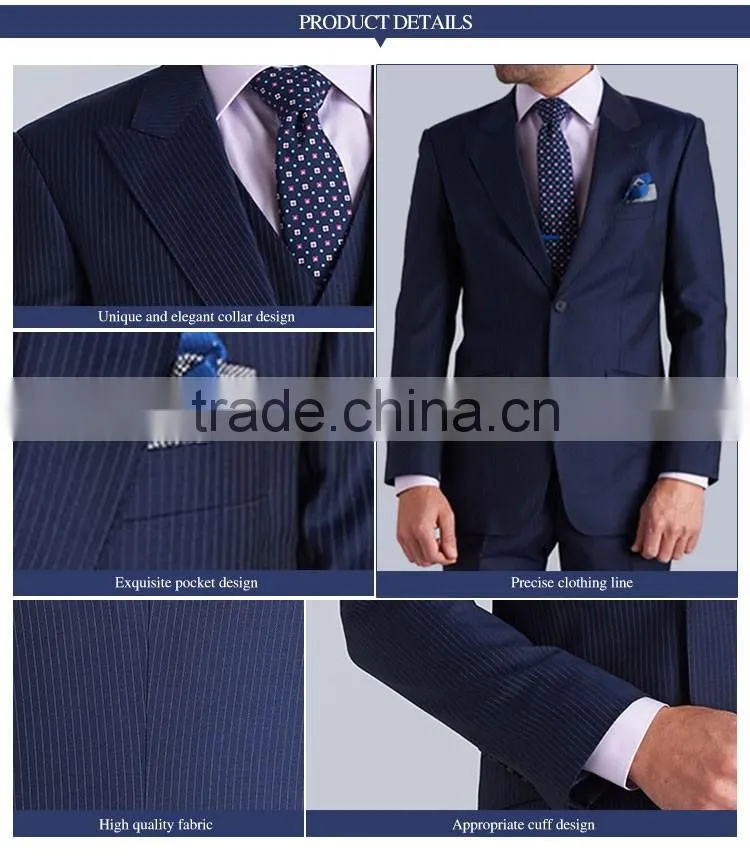 Bospoke Slim Fit Blue Latest Design Coat Pant Men Suit