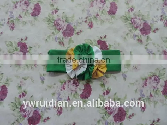 2016 baby girl fabric children craft headband girls braid cross flower hairband kids knot solid baby headband wholesale