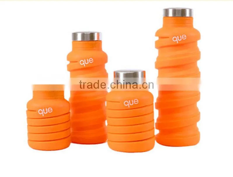 2017 Hot Items Of Silicone Drinking Collapsible Water / Foldable Sports Water Bottle