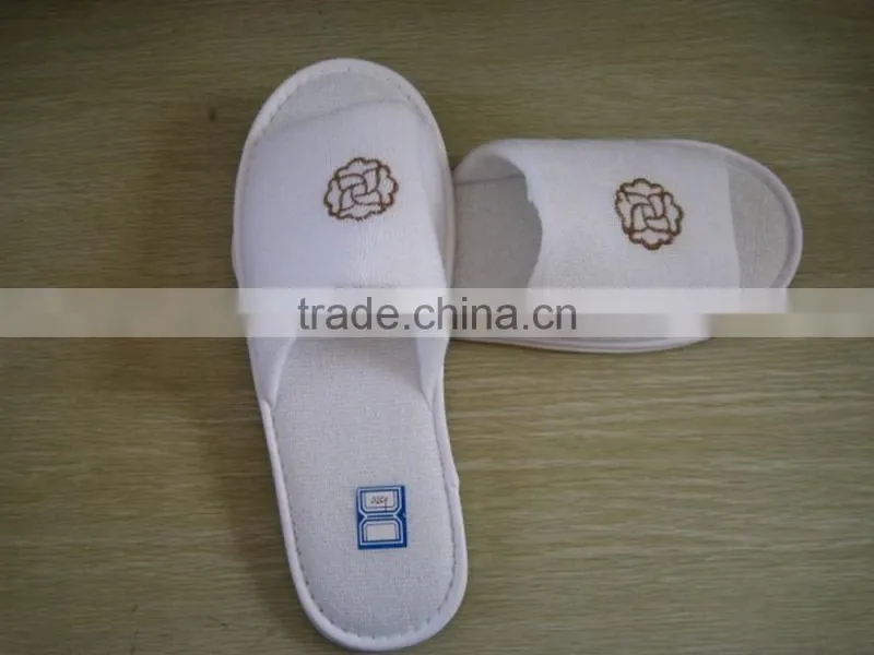 Luxury hotel bathroom slippers professional cotton terry towel material