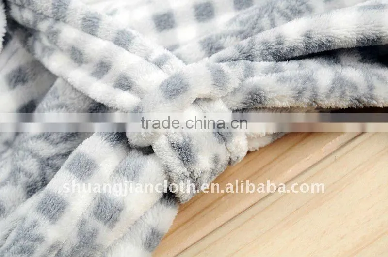 100%polyester coral fleece bathrobe