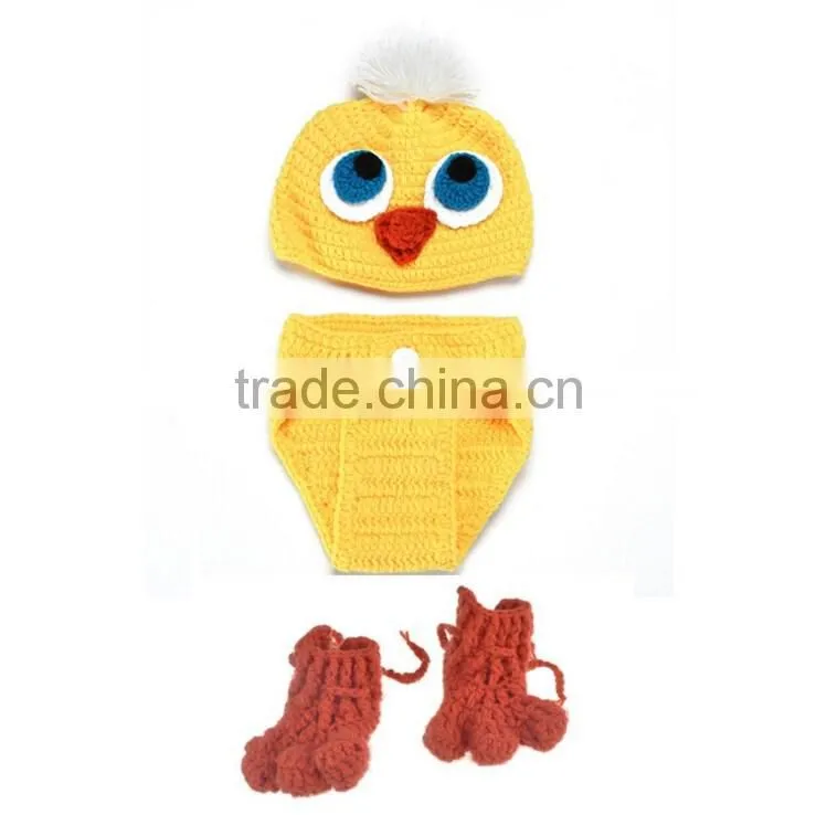 Baby Girls Toddler Infant Romper Jumpsuit Hat Shoes Set Photo Prop Outfits Clothes Duckling
