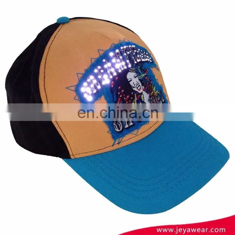 Custom 100% Cotton Led Caps Opener Caps Design Your Own With Snap Back
