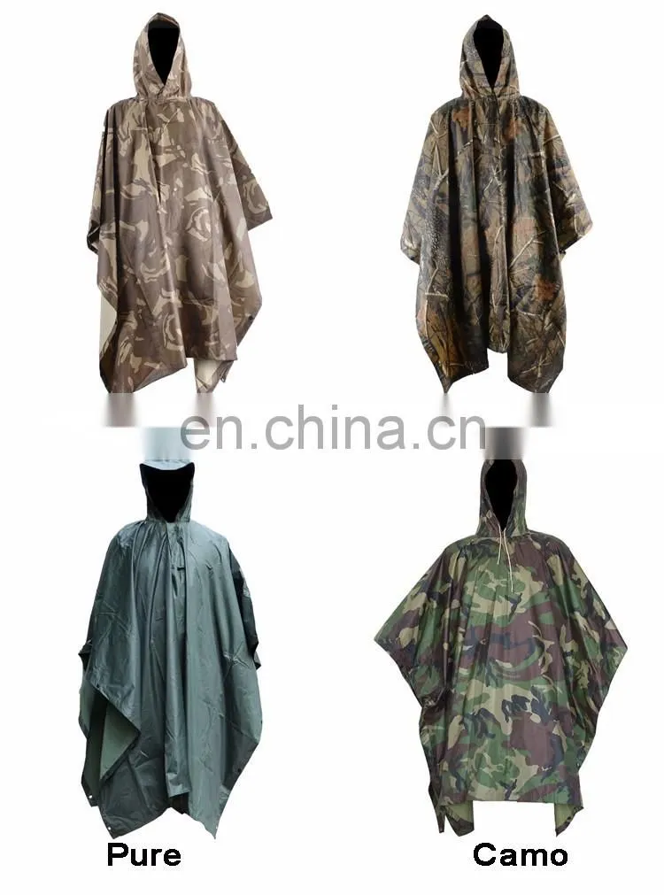 Breathable Camo Poncho Hunting Rain Wear