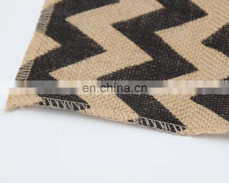 Wholesale Raised Grain Flax Table Runner Chevron