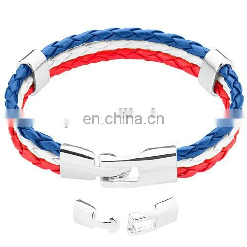 PU Leather Surfer Bracelet Country Flag Bracelet