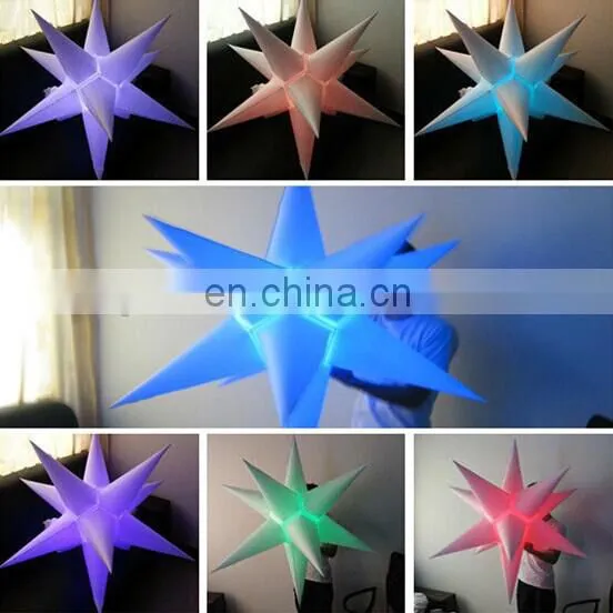 inflatable star decorative LED light for party event