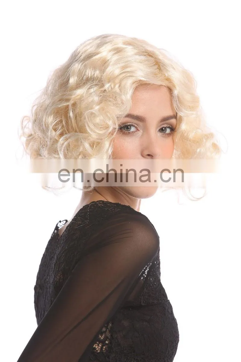 20s Retro short blond Diva party wigs P-W214