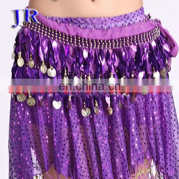 Professional Leaf sequins Belly dance hip scarf belt Y-2032#