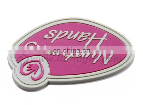 New design embossed logo branding cheap rubberbadge labels