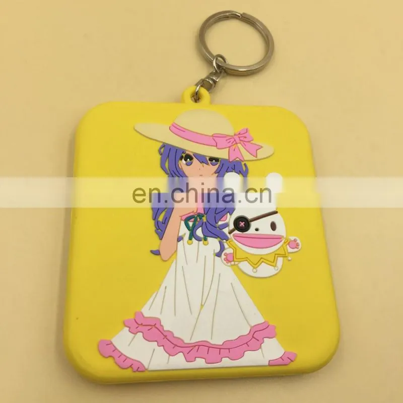 custom high quality personalized 3D soft rubber keychains and pvc keychains