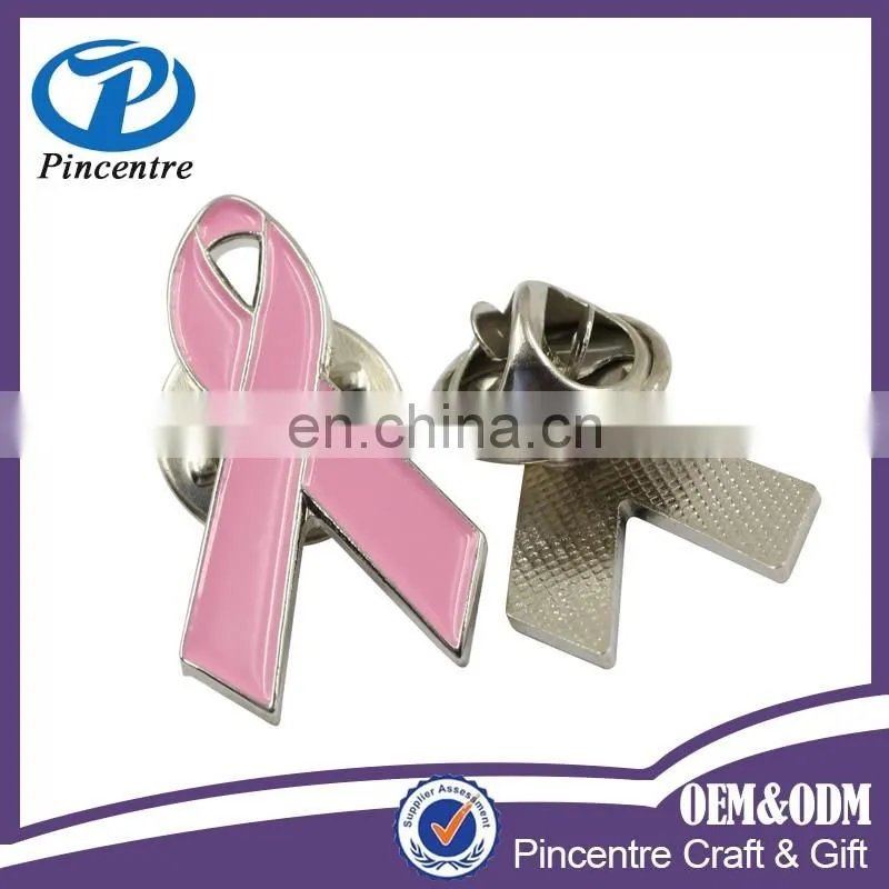 wholesale pink ribbon breast cancer awareness brooch pin