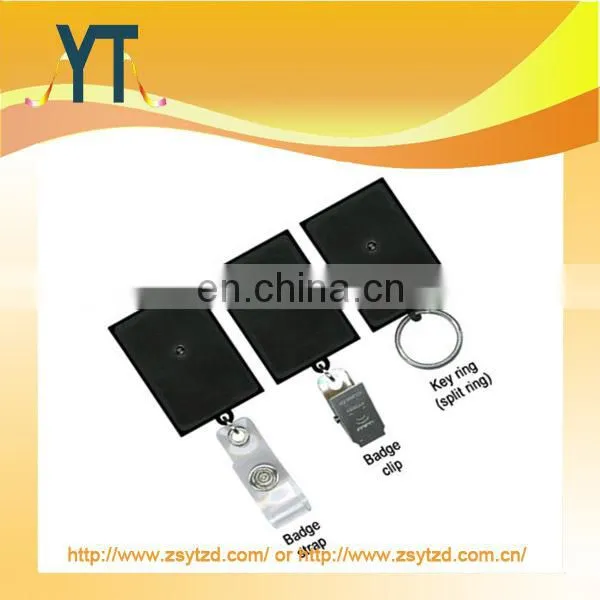 Pure Black Colour Rectangle Badge Reel