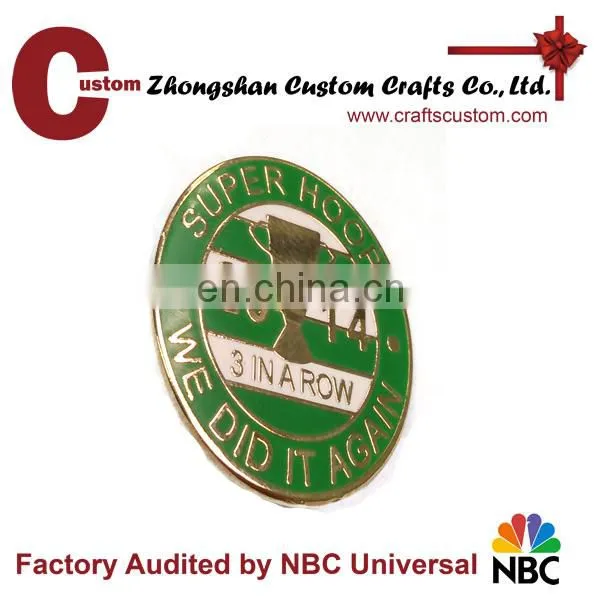 Custom round lapel pins /metal pin badges with hard enamel