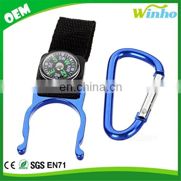 Winho Carabiner Water Bottle Clip with Compass