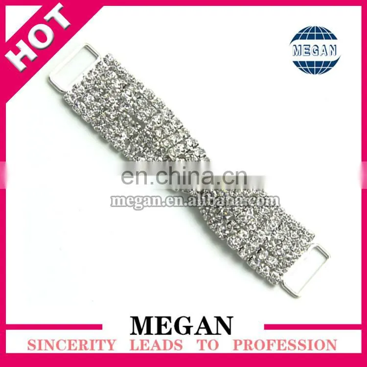 Silver Rhinestone Connectors Bikini& crystal connectors for garment accessories