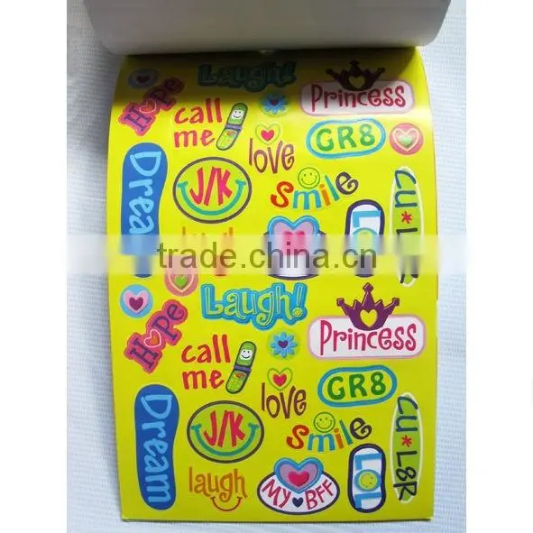 removable paper sticker book